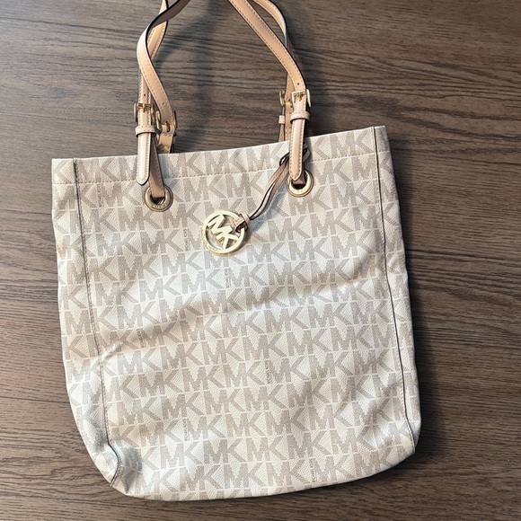 Michael Kors Handbags - Michael Kors Monogram Beige Tote